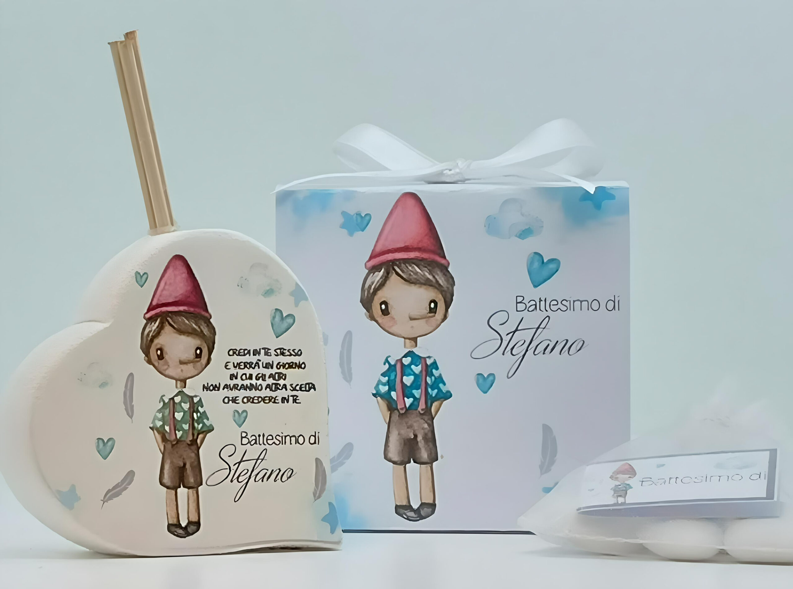 Bomboniera Profumatore Cuore  Pinocchio